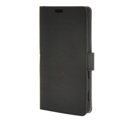 

MOONCASE Classical Multi Colored Leather Wallet Flip Card Slot Bracket Back Case Cover for Sony Xperia C4 Black
