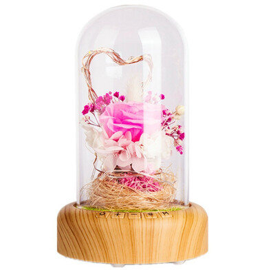 

Creative wish streamer bottle led night light eternal flower Bluetooth speaker table lamp beautiful Valentines Day gift