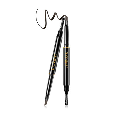 

Natural&smooth eyebrow pencil brown waterproof&sweatproof effective not blooming double eyebrow pencil with eyebrow brush thrush powder