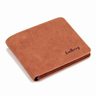 

New Suede Leather Men Wallet Vintage Short Purse Soft