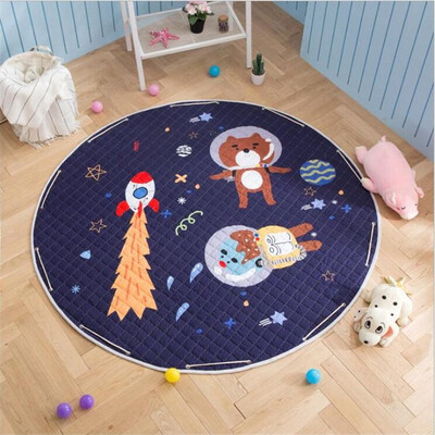 

Cartoon Animals Elephant Lion Bear Rabbit Baby Developing Crawling Play Mats Blanket as Kids Toys Storage Bag Nordic Style Toys