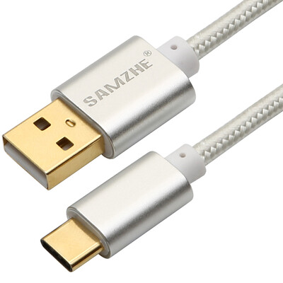 

(SAMZHE) TP-01B Тип-c / USB3.1 кабель USB2.0 USB Apple MacBook / музыка / просо 4C мобильный телефон зарядка данных линия 0,25 м серебристый белый