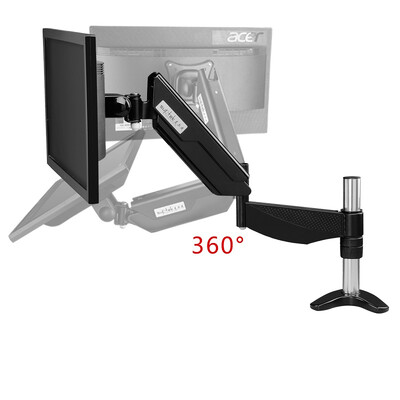 

Zhiercheng MD5211B Pneumatic Display Stand LCD Computer Stand Multifunction Desktop Stand Stand Stand High&Low Lift Telescopic Rotating Black