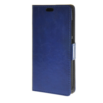 

MOONCASE Гладкая кожа PU кожаный чехол бумажник флип карты отойти чехол для Huawei Ascend Y520 синий