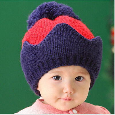 

Buebos Ninos Autumn & Winter Children Hat 3D-Shaped Crown Knitting Hat Baby Kids Boy Girl Warm Beanie Hat