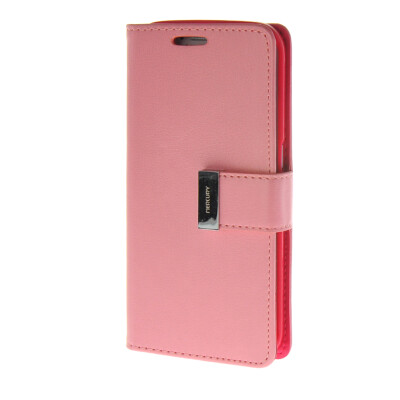 

MOONCASE Synthetic PU Leather Case Wallet Flip Card Slot Holster Pouch Stand Cover for Samsung Galaxy S6 Edge Pink