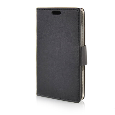 

MOONCASE Leather Side Flip Wallet Card Slot Pouch Stand Shell Back ЧЕХОЛ ДЛЯ Microsoft Lumia 435 Black