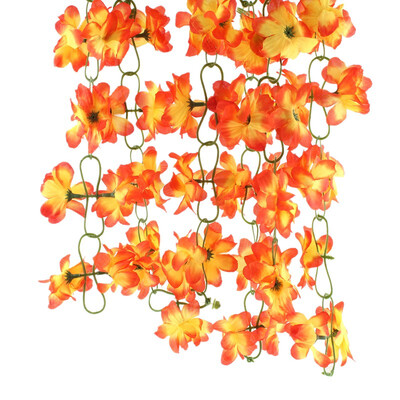 

Flowers 72Feet Garland Plant Artificial Fake Azalea Wedding Accessories Fake RED