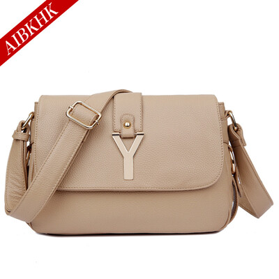 

Aibkhk женская мода натуральная кожа сумки с 2-слойные кожа коровы сумка Cross body сумка подарок для матери четыре цвета M528