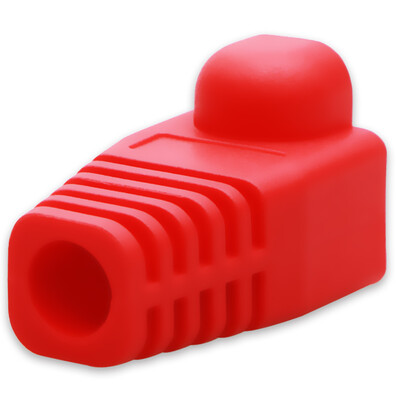 

Shanze SAMZHE PT-04 high-quality environmental protection network RJ45 crystal head protective cover 100 bag red