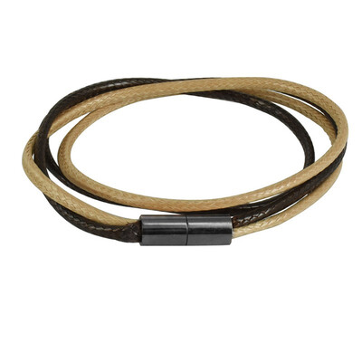 

Multi-Layer Thin WAX CORD Bracelet Magnetic Clasp