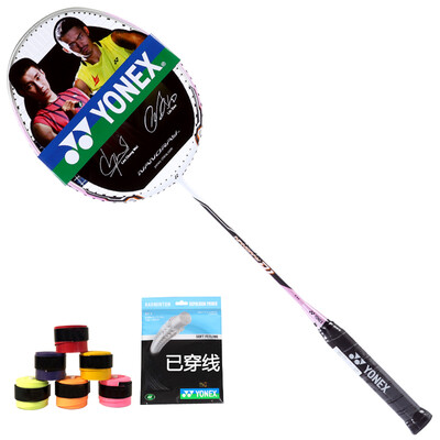 

Yonex YONEX badminton racket NRD1 powder white full carbon yy badminton ladies beginner single shot has been threaded