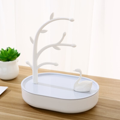 

Hot Swan Lake jewelry organizer earring Ring necklace Display Stand key Holder storage rack jewelry box home decor