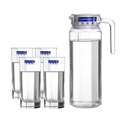 

Jingdong supermarket] Lemei Ya (Luminarc) cool water bottle octagonal snow bottle bottles of beverage equipment 7 sets