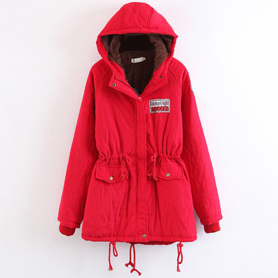 

Plus Size XXL Parkas Winter Warm Cotton Women Jacket Thick Hooded Outwear Medium-Long Style Lady Parka
