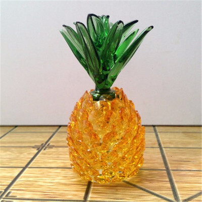 

Crystal pineapple crafts figurines living room lucky wishful mascot pineapple gifts home creative decorations Feng Shui ornaments
