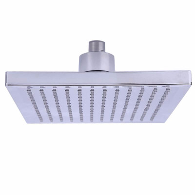 

8-inch Square Temperature Sensitive Rainfall LED Shower Head Power from Water Flow 3 Color Change