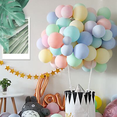 

Ke Liying 100 Pack Mixed Color Pearl Balloon Wedding Balloon Set Birthday Balloon Decoration Round Color Gift Clip Ribbon