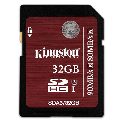 

Kingston SDHCSDXC UHS-I U3 Memory Card 32GB 64GB 90MBs for Camera HD Video