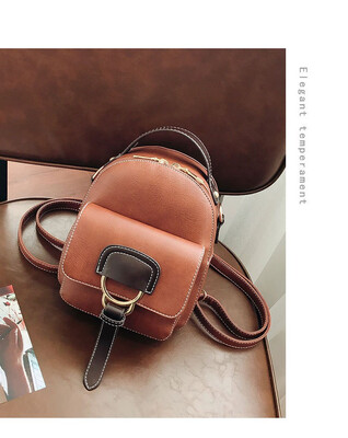 

Mini Shoulder Backpack Womens Korean Version 2018 New Womens Bag Retro Small Backpack