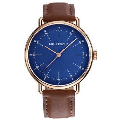 

BOFUTE Male Watches Casual Watch Japanese Movement Waterproof Genuine Leather Strap 0056G