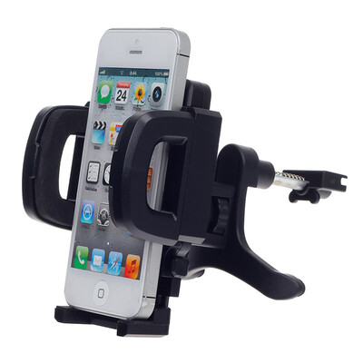 

Universal 360 Degree Rotation Air Outlet Automatic Car Holder Bracket for Smartphone - Black