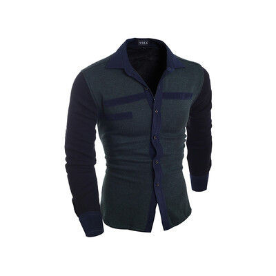 

Zogaa New Men Shirt Thickened Color Matching