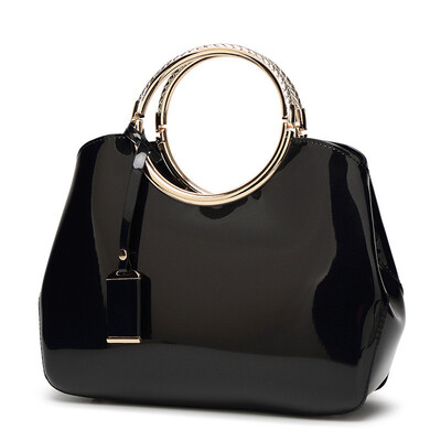 

CAROLING ANGEL Fashion Bright Patent Leather Handbags Messenger Bag Handbags Wild Shoulder Bag for Lady