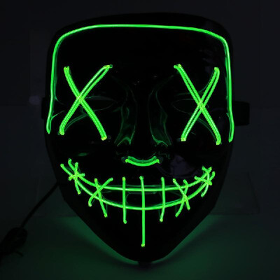 

Party LED Cold Light Flash Grimace Fluorescent Mask Festival Performance Party Glowing Masks Decoration