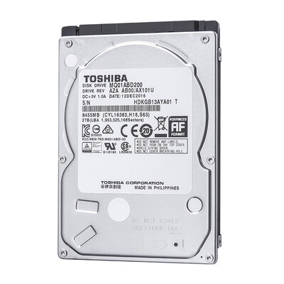 

TOSHIBA 2TB 5400 to 128M SATA3 notebook hard drive MQ04ABD200