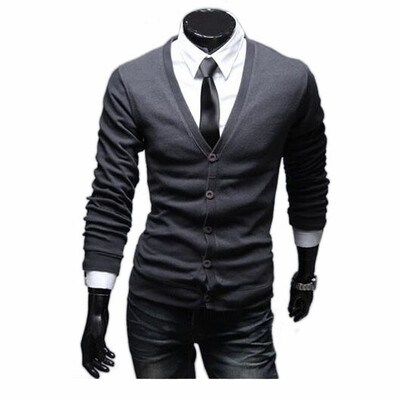 

Zogaa New Mens Knitwear V-neck Fashion Casual