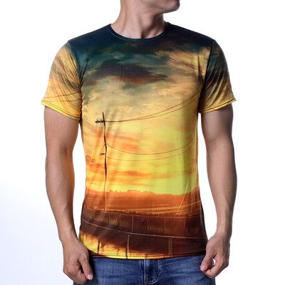 

Trend Casual Short Sleeves Pullovers Printed Round Neck Men&39s T-shirts