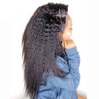 

180 Density 360 Lace Frontal Wig Brazilian Human Hair Wigs Kinky Straight Dolago