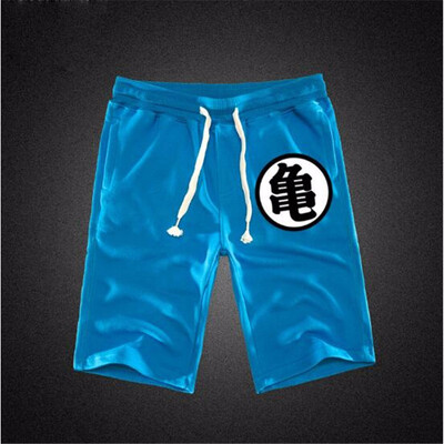 

Summer Funny Print Shorts Men Cotton Dragon Ball Goku Black Hot Pockets Waistband Mens Shorts Knee Fashion Sweatpants Casual