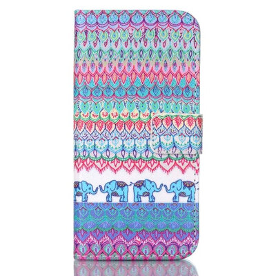 

мити цветок карты бумажник кожаный чехол для iPhone 6 4.7inch Flip покрытия с карты стоят владелец телефона