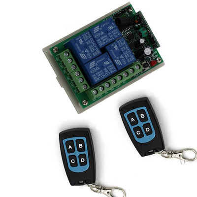 

MITI Remote Control Switch DC12V 4CH Relay Receiver Controller Transmitter Remote Control 4 CH Relay Transmitter
