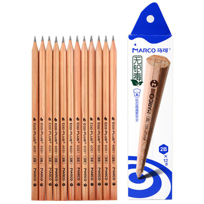 

Marco 6001-2B-12CB Hexagonal Wooden Pencils 2B Box of 12 Pencils