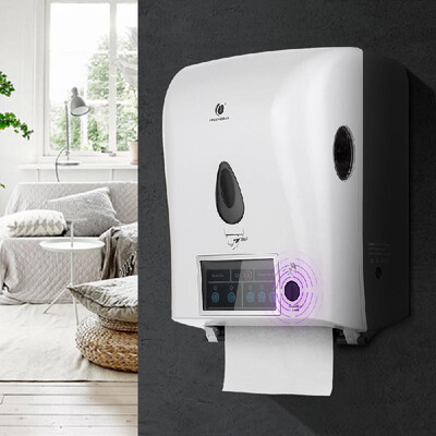

CHUANGDIAN Automatic Sensor Roll Paper Towel Dispenser Wall Mount Paper Holder Auto Cut Jumbo Roll Tissue Dispenser for Hospital H