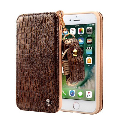 

Vintage Detachable Vintage Snakeskin Pattern Leather Flip Wallet Case For iPhone6 6s 7plus Card Solt Cover For iPhone 8plus