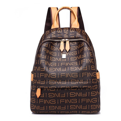 

2018 Spring New Womens Printed Fashion PU Double Shoulder Backpack Casual Waterproof Womens Pack
