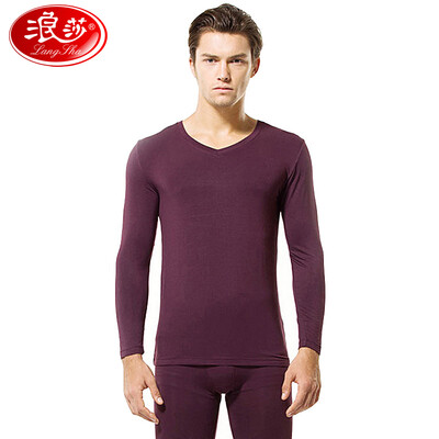 

Langsha LangSha Qiuyi Qiuku mens underwear thin section base foundation warm underwear set autumn&winter cotton sweater classic pure black