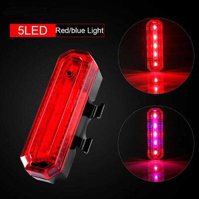 

Bicycle bike Light Bicycle warning light Bicycle taillights USB rechargeable waterproof 5LED lamp