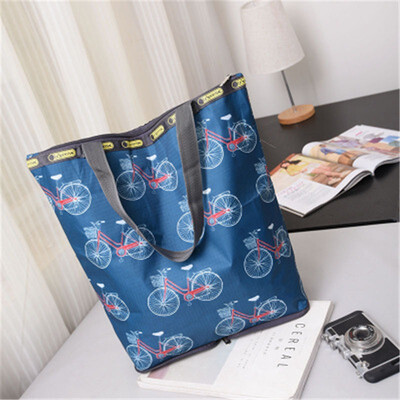 

ZHANAO new womens bag canvas shoulder bag Europe&large capacity shopping bag folding shoulder bag