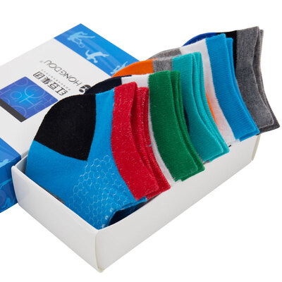 

Jingdong supermarket] red beans hongdou socks 5 pairs of gift box dress comfortable cotton socks men breathable men and women socks socks 16H247