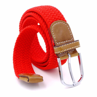 

Women Youth Fashion Casual Pin Buckle Colourful Elastic Canvas Belt