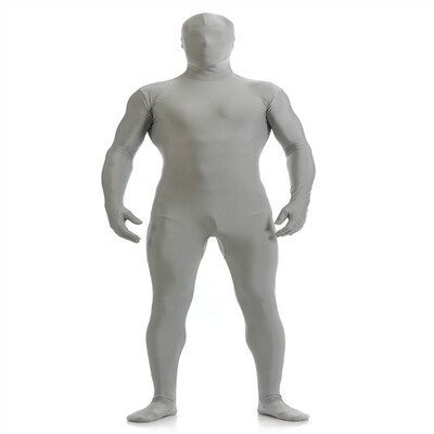 

Gesikai Mens Full Bodysuits Brown Spandex Lycra Zentai Suit Custom Second Skin Tight Suits Nylon Bodysuit Halloween Costume