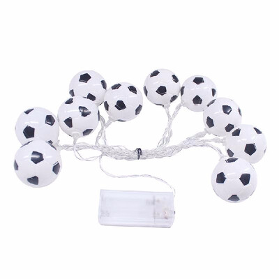 

10 LED 213 Meters Soccer Football LED Strig Light Lamp Warm White 2 AA Batteries Powered Operated for World Cup Theme Party Res