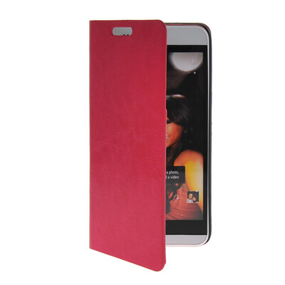 

MOONCASE Slim Leather Side Flip Wallet Card Slot Pouch with Kickstand Shell Back чехол для HTC Desire Eye Hot pink