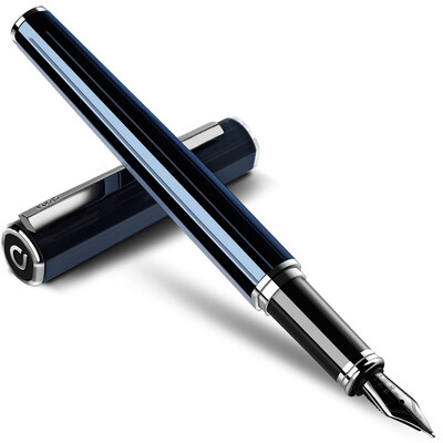 

(Deli) S675EF Misi Si series of metal texture pink pen silver clip pen / ink pen EF tip / sharp