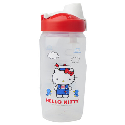 

LOCK&LOCK HELLO KITTY childrens straw cup cartoon outdoor kettle cup 350ml red HPP726T-RKT